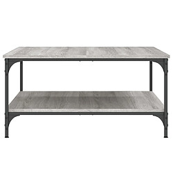 ComfortXL Table Basse Sonoma Gris 80x80x40 Cm Bois D'ingénierie pas cher