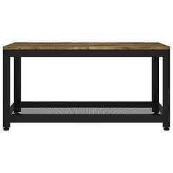 Avis Maison Chic Table basse,Table Console Table d'appoint, Table pour salon Marron foncé et noir 90x45x45 cm MDF et fer -MN20198