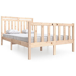 vidaXL Cadre de lit sans matelas bois massif 120x200 cm