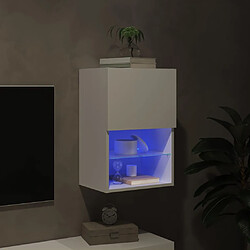 Acheter vidaXL Meuble TV avec lumières LED blanc 40,5x30x60 cm