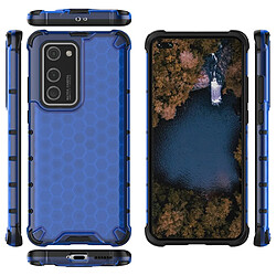 Coque en TPU motif en nid d'abeille résistant aux chocs bleu pour votre Huawei P40 Pro