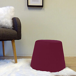 Avis Jardindeco Pouf en velours Dome bordeaux.