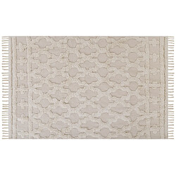 Beliani Tapis en coton Beige 140 x 200 cm SULUOVA