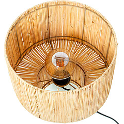 Lampe de bureau Alexandra House Living Beige Naturel osier Rotin Fibre naturelle 40 W 30 x 36 x 30 cm