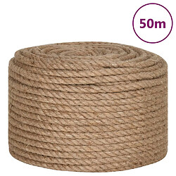 vidaXL Corde de jute 50 m de long 10 mm d'épaisseur