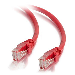 Cables To Go C2G Câble de raccordement réseau Cat5e avec gaine non blindé (UTP) de 1 M - Rouge