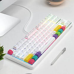 Universal Clavier mécanique Bluetooth filaire/sans fil à 87 touches pour K870T, RGB 090F | clavier (commutateur blanc)