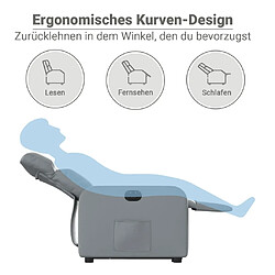 vidaXL Fauteuil inclinable électrique gris similicuir pas cher