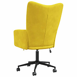 Acheter vidaXL Chaise de relaxation Jaune moutarde Velours