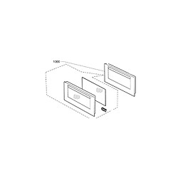 Whirlpool PORTE ASSEMBLEE DE FOUR REP 1000