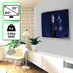 Duronic TVB777 Support Mural inclinable pour écran de télévision de 33 à 60 Pouces / 57 à 153 cm - VESA 600 x 400