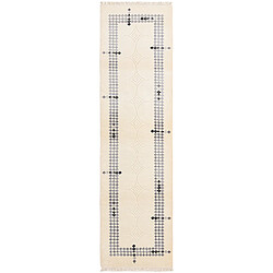 Vidal Tapis de couloir en laine 300x81 beige Darya