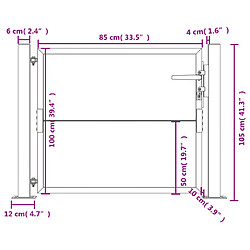 vidaXL Portail de jardin 105x105 cm acier corten pas cher