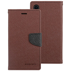 Wewoo Étui à rabat horizontal en cuir FANCY DIARY pour iPhone XR, avec support, logements pour cartes et porte-monnaie (Marron)