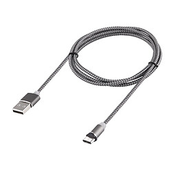 Wewoo Câble gris pour Samsung Galaxy S8 et S8 + / LG G6 / Huawei P10 P10 Plus / Oneplus 5 / Xiaomi Mi6 & Max 2 / autres Smartphones 360 Degrés Rotation 1m Weave Style USB-C / Type-C à USB 2.0 Forte Magnétique Chargeur avec Indicateur LED, pas cher