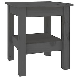 vidaXL Table basse Gris 35x35x40 cm Bois massif de pin