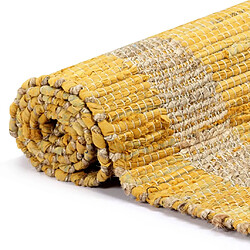 Acheter Decoshop26 Tapis fait à la main Jute Jaune 160x230 cm DEC023528