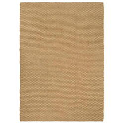 VidaXL Naturel 160x230 cm Jute Tapis rectangulaire - Motif tricot - Naturel, durable, peu d'entretien