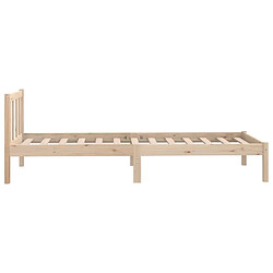 Maison Chic Lit adulte - Lit simple Cadre de lit,Structure du lit Contemporain bois de pin massif 90x200 cm -MN74073 pas cher