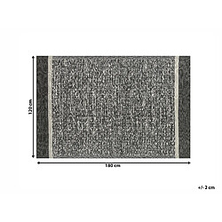 Beliani Tapis extérieur noir 120 x 180 cm BALLARI