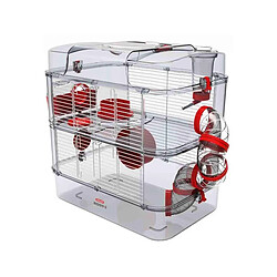 ZOLUX Cage pour petits rongeurs Rody 3 duo rouge grenadine.