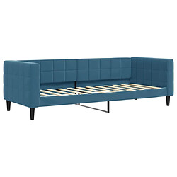 vidaXL Lit de repos sans matelas bleu 80x200 cm velours