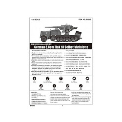 Avis Trumpeter Maquette Véhicule German 8.8cm Flak 18 Selbstfahrlafette