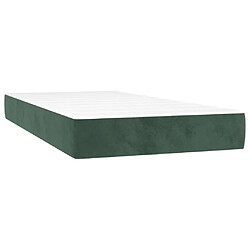 Acheter vidaXL Sommier à lattes de lit et matelas Vert foncé 200x200cm Velours