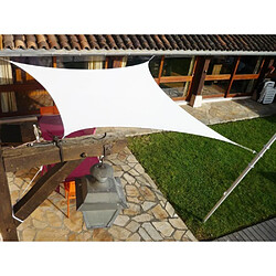 Easy Sail Voile d'ombrage carrée 3x3m blanc.