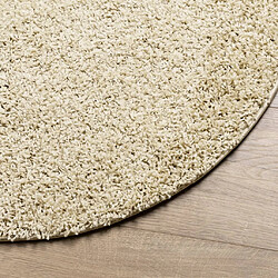 Avis vidaXL Tapis shaggy PAMPLONA poils longs moderne doré Ø 80 cm