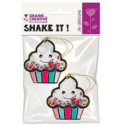 Graines Creatives 2 étiquettes 3D shaker tags - Glace