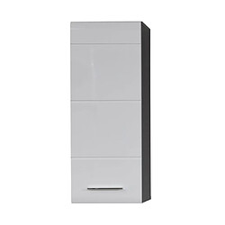 Avis Trendteam Armoire murale de rangement Line blanc et argenté fumé