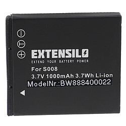 Vhbw EXTENSILO Batterie compatible avec Panasonic SDR-S10, SDR-S10E, SDR-S10EG-K, HM-TA1 appareil photo, reflex numérique (1000mAh, 3,7V, Li-ion)