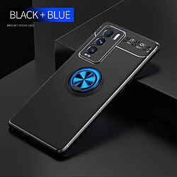 Coque en TPU antichoc avec béquille à anneau pour voiture noir/bleu pour votre Realme GT Explorer Master