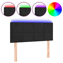 Maison Chic Tête de lit moderne à LED lumineuse pour chambre - Décoration de lit Noir 80x5x78/88 cm Velours -MN45465