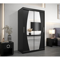 Abiks Meble Armoire Elypse à portes coulissantes 200/120/62 2 portes (noir/noir)