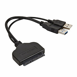 Câble Adaptateur Usb 3.0 Vers Sata Pour Disque Dur Externe Ssd 2,5 Pouces Convertir Noir