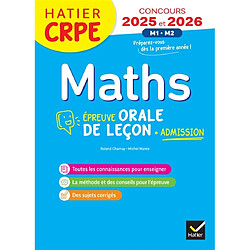 Maths : épreuve orale de leçon, admission : concours 2025 et 2026, M1, M2 - Occasion