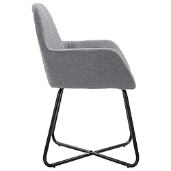 Avis vidaXL Chaises à manger lot de 2 gris clair tissu