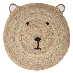 Atmosphera, Createur D'Interieur Tapis enfant rond Ourson - Diam 100 cm - Jute