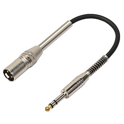 Wewoo Câble 30cm XLR 3-Pin Mâle à 1/4 pouce 6.35mm Femelle Plug Stéréo Microphone Cordon Audio