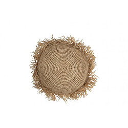 Dansmamaison Coussin Jeff Rond Raphia Naturel Small