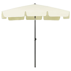 Maison Chic Parasol Jardin | Parasol de plage jaune sable 200x125 cm - GKD68099