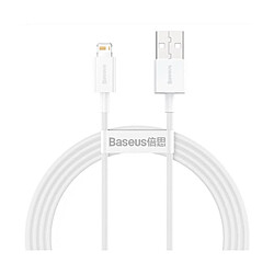 Baseus Câble de Charge et Transfert USB-Lightning Rapide 2,4A 1,5m Rapide Blanc