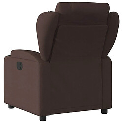 Avis Maison Chic Fauteuil inclinable,Fauteuil luxe de relaxation Marron foncé Tissu -MN96000