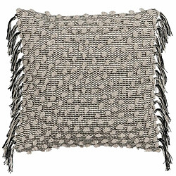 BigBuy Home Coussin Coton Noir Beige 45 x 45 cm