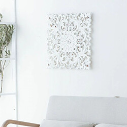 Décoration murale Alexandra House Living Blanc Bois d'épicéa Bois MDF 1 x 56 x 56 cm