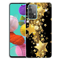 Coque en TPU antichoc, IMD Étoiles dorées pour votre Samsung Galaxy A23 5G