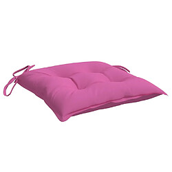 Acheter vidaXL Coussins de chaise lot de 6 rose 50x50x7 cm tissu oxford