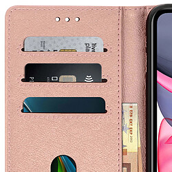 Avizar Étui iPhone 11 Housse Intégrale Porte-cartes Fonction Support rose champagne pas cher